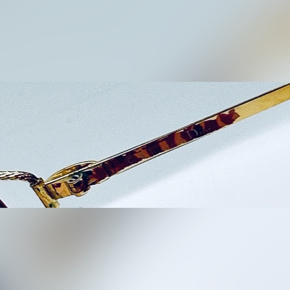 Vintage Christian Dior 2634 Gold Oval Sunglasses Frames Only - Picture 7 of 8